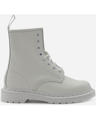Dr. Martens 1460 Mono Leather Boots - Grey