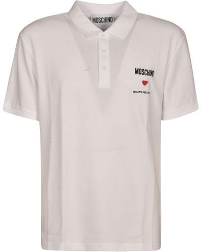 Moschino In Love We Trust Polo Shirt - White