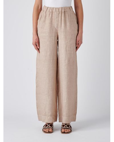 Gran Sasso Linen Trousers - Natural