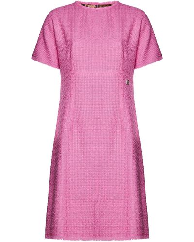 Dolce & Gabbana Wool Tweed Mini Dress - Pink