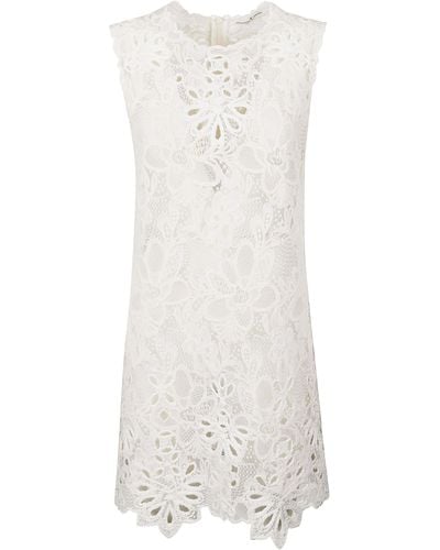Ermanno Scervino Floral Laced Dress - White