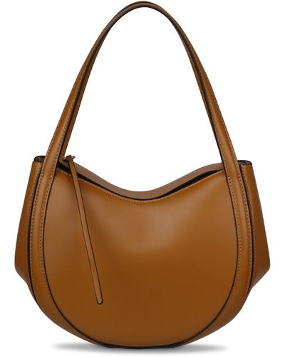 Wandler Lin Leather Shoulder Bag - Brown