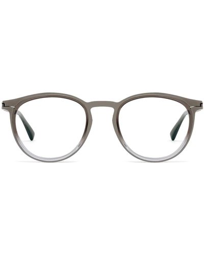 Mykita Siwa A54 Shiny Graphite/grey Gradie Glasses - White