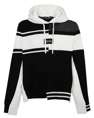 Dolce & Gabbana Cotton Hooded Sweatshirt - Black