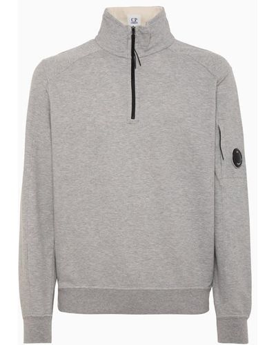 C.P. Company C.P Company Light Fleece Zipped Sweatshirt - Grey