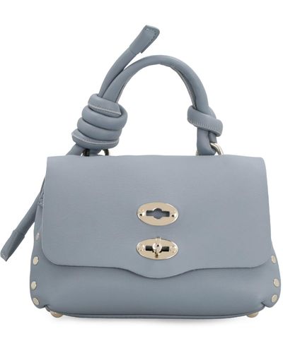 Zanellato Postina Baby Leather Handbag - Blue