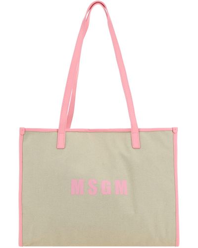 MSGM Medium Shopping Shoulder Bag - Pink