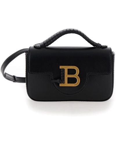 Balmain B-Buzz Mini Crossbody Bag With B Clasp - Black