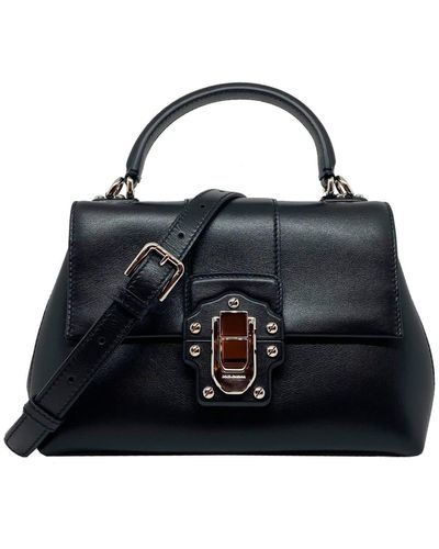 Dolce & Gabbana Lucia Leather Bag - Black