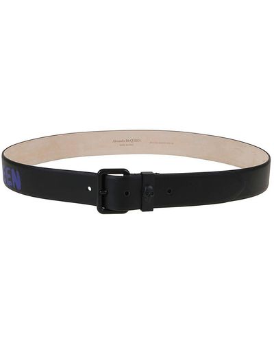 Alexander McQueen Skull Loop Belt - Black