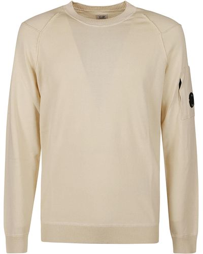 C.P. Company Sea Island Crewneck Sweatshirt - Natural