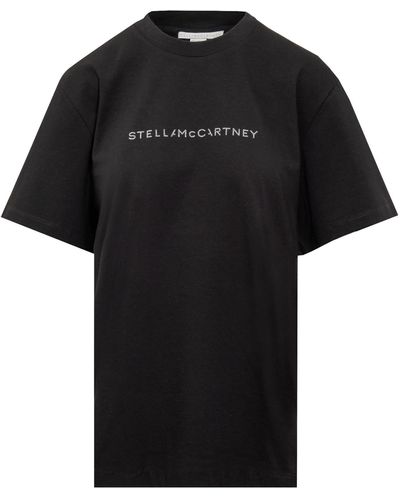 Stella McCartney Iconic Glitter T-Shirt - Black