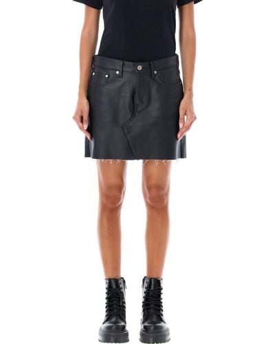 Junya Watanabe Mini Skirt Eco Leather - Black