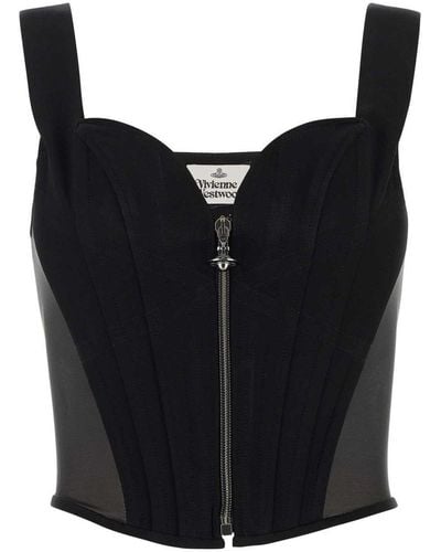 Vivienne Westwood Zip-Up Corset Top - Black