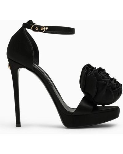 Dolce & Gabbana Dolce&gabbana Black Satin High Sandal