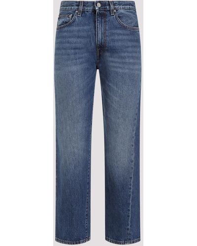 Totême Straight-Legged Cropped Jeans - Blue