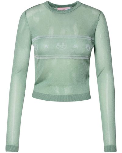 Chiara Ferragni Viscose Blend Sweater - Green