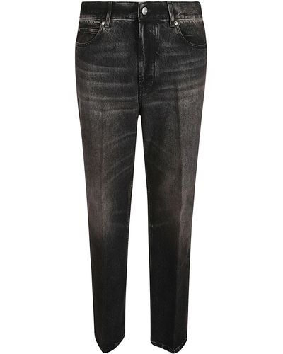 Ferragamo Buttoned Classic Jeans - Gray