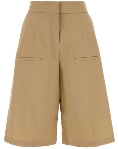 Loewe Cotton Bermuda Shorts - Natural