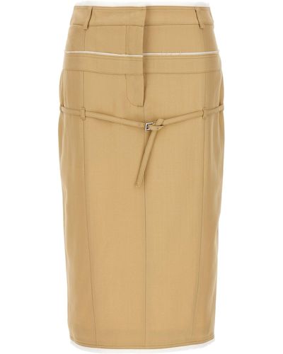Jacquemus La Mini Jupe Caraco Skirts - Natural