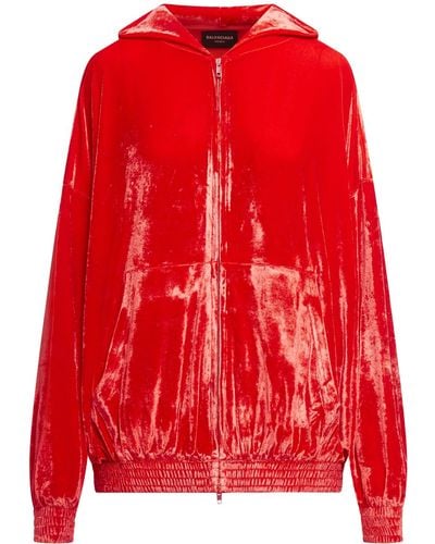 Balenciaga Hoodies Sweatshirt - Red