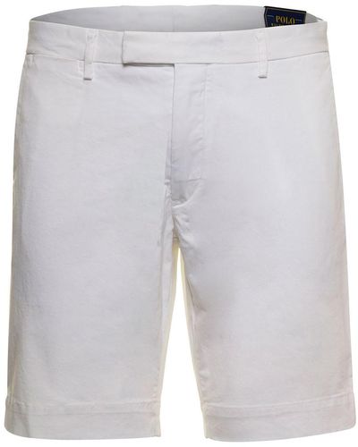 Ralph Lauren Man's White Cotton Bermuda Shorts - Gray