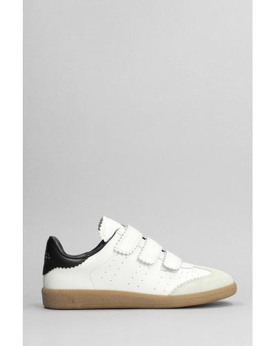 Isabel Marant Beth Trainers In White Suede And Leather