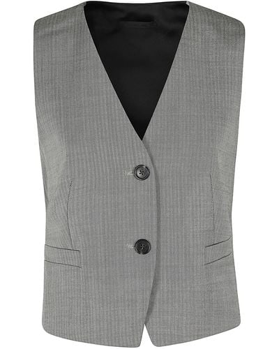 Helmut Lang Tux Vest Str - Gray