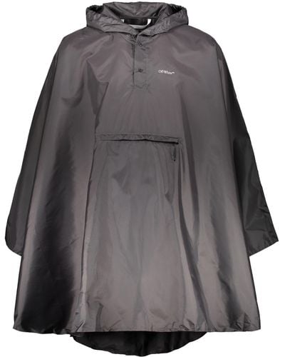 Off-White c/o Virgil Abloh Techno Fabric Raincoat - Gray