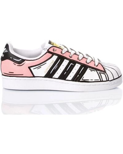 Adidas superstar top pink multicolour