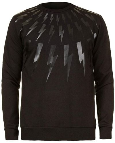 Neil Barrett Lightning Print Sweatshirt - Black