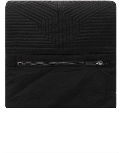 Y-3 Logo-printed Zip-detailed Quilted Scarf - Black