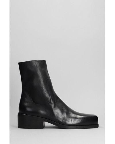 Marsèll High Heels Ankle Boots In Black Leather