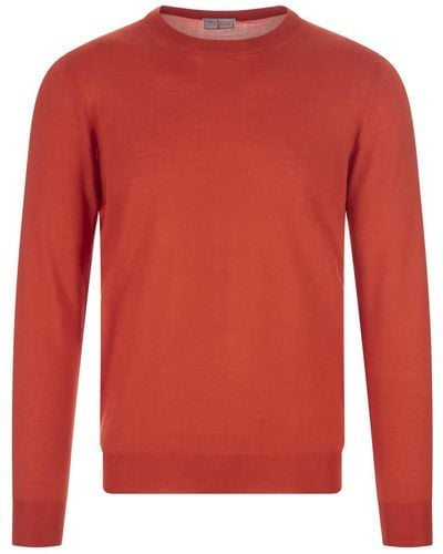 Fedeli Silk And Cashmere Pullover - Red