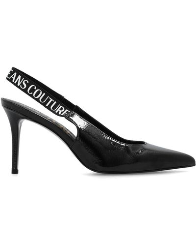 Versace Jeans Couture Pumps With Logo - Black