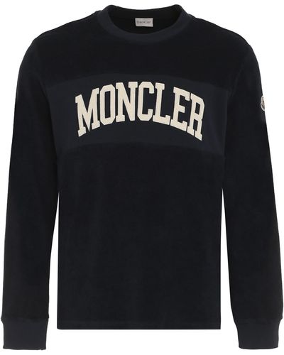 Moncler Cotton Crew-Neck Sweatshirt - Black