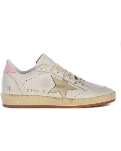 Golden Goose Trainers Ball Star Made Of Leather - White