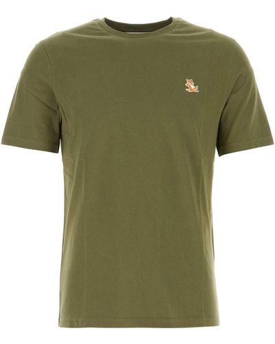 Maison Kitsuné Army Cotton T-Shirt - Green