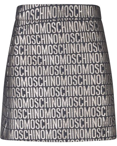 Moschino And Logo Mini Skirt - Black
