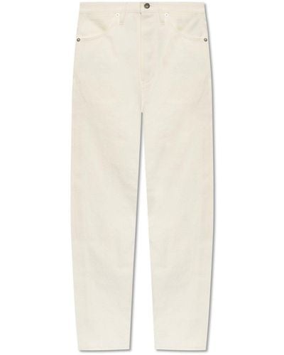 Jil Sander Mid-Waisted Cropped Jeans - White