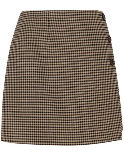 P.A.R.O.S.H. Wool Lione Skirt - Brown