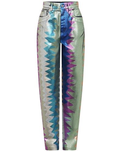 Dolce & Gabbana Glitter Pants - Blue