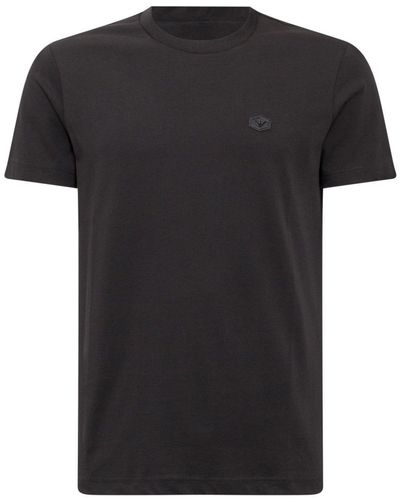Emporio Armani Logo Patch Crewneck T-shirt - Black