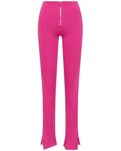 Off-White c/o Virgil Abloh Zipper Logo Trousers - Pink
