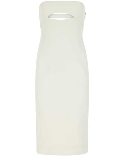 Saint Laurent Viscose Dress - White