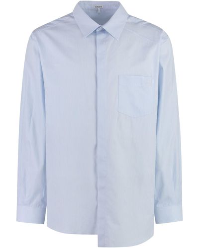 Loewe Striped Cotton Shirt - Blue