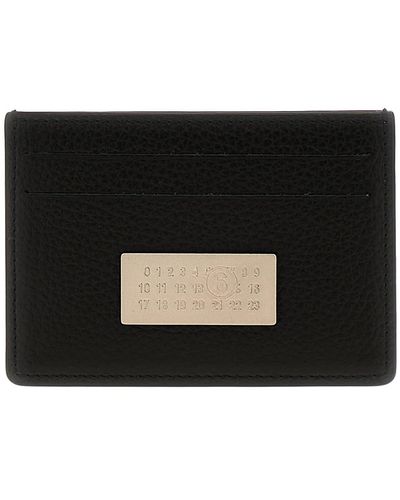 MM6 by Maison Martin Margiela Numeric Signature Wallets, Card Holders - Black