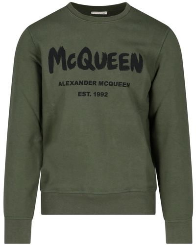 Alexander McQueen 'graffiti' Sweatshirt - Green