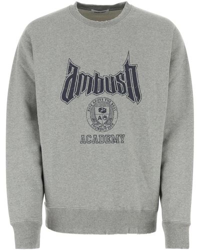 Ambush Gray Cotton Blend Oversize Sweatshirt