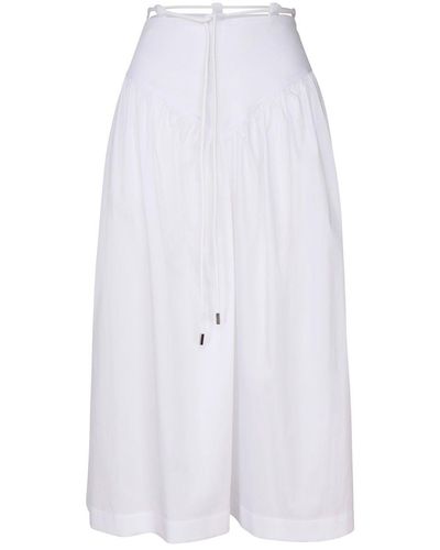 Pinko Grinch Drawstring A-line Midi Skirt - White
